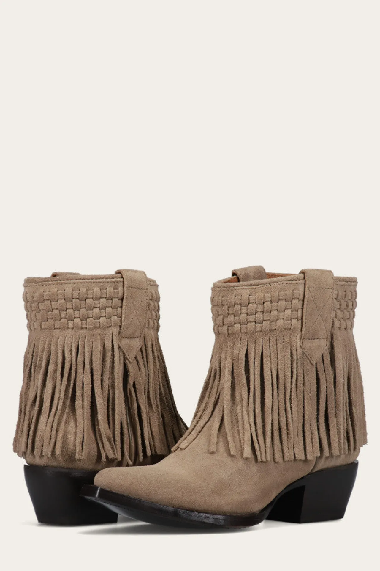 Frye Booties^Sacha Short Fringe Bootie