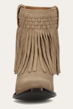 Frye Booties^Sacha Short Fringe Bootie