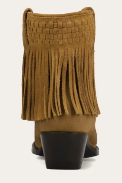 Frye Booties^Sacha Short Fringe Bootie