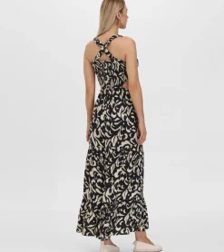 Frye Dresses^Smocked Cut Out Maxi Dress Black Beauty Combo