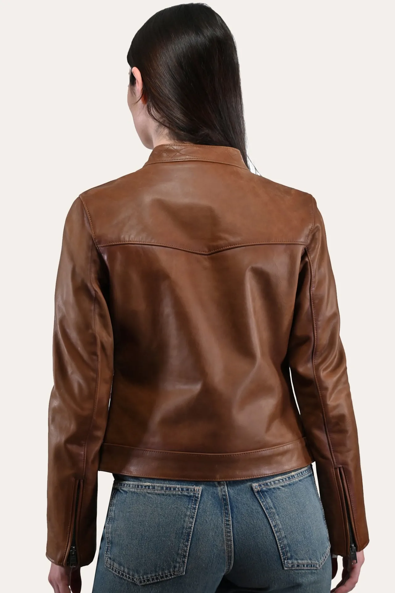 Frye Leather Jackets^Tobacco Cafe Racer Jacket
