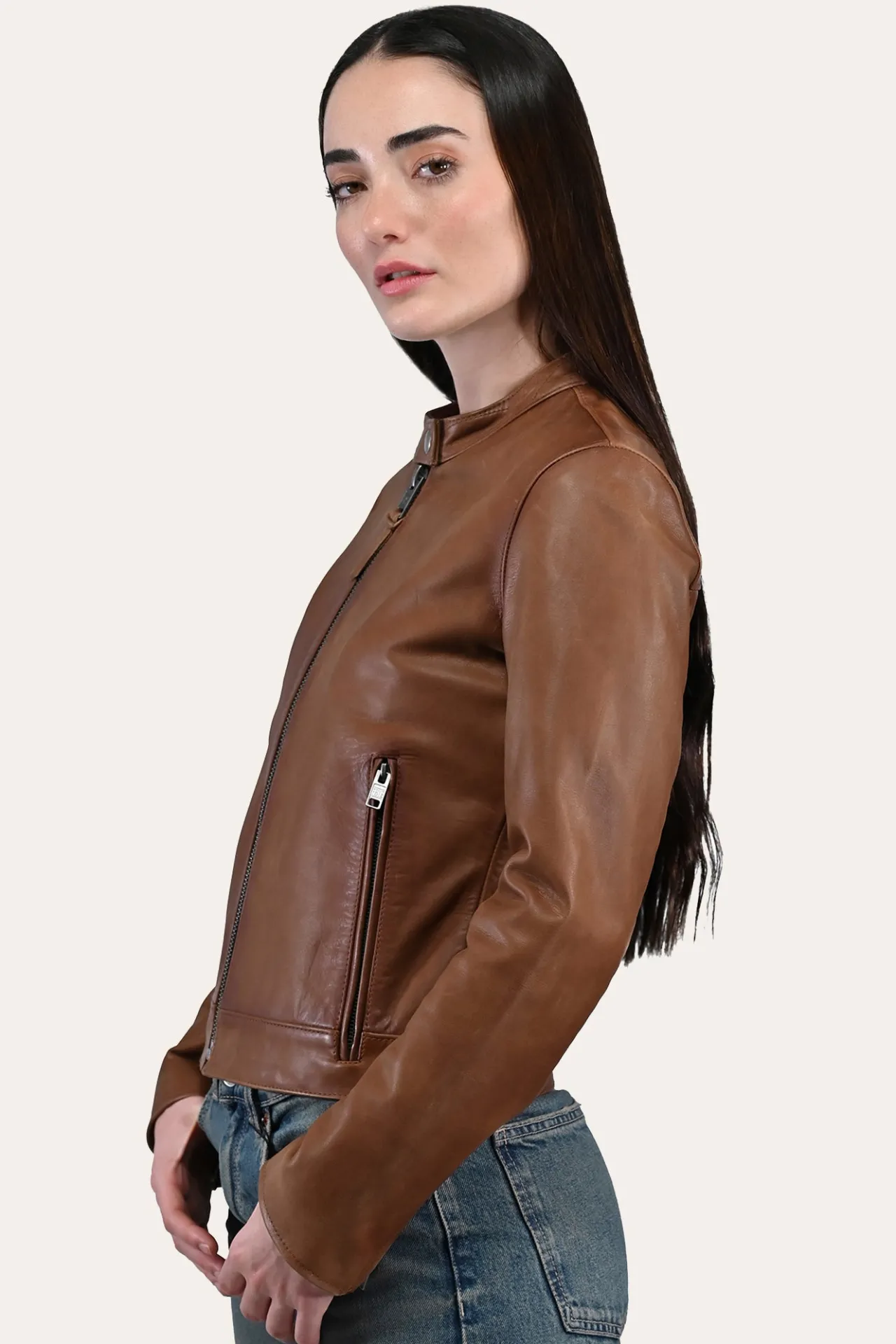 Frye Leather Jackets^Tobacco Cafe Racer Jacket