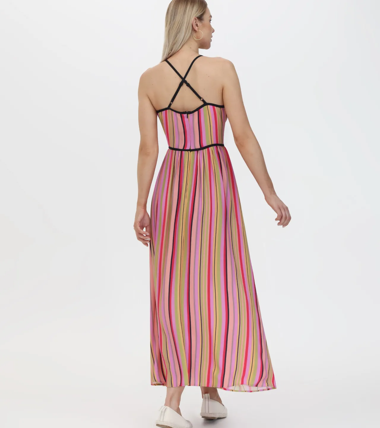 Frye Dresses^Vibrant Maxi Dress Multi Stripe Combo
