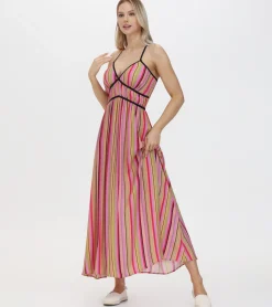 Frye Dresses^Vibrant Maxi Dress Multi Stripe Combo